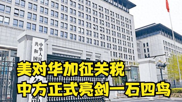 美对华加征关税,中方正式“亮剑”,启动反倾销调查“一石四鸟”