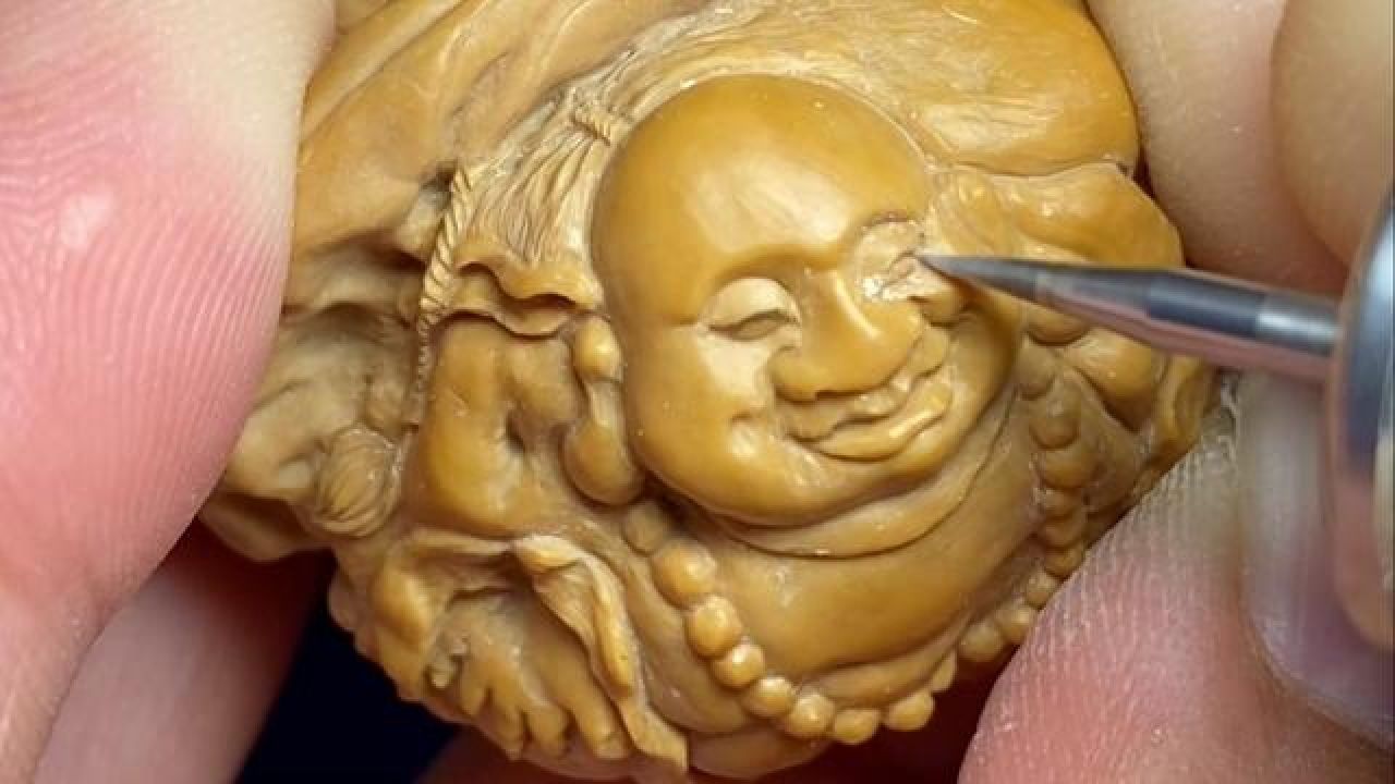 核桃雕刻财神弥勒 #雕刻 #文玩 #手艺人 #核雕 #手工 #非遗文化 #纯