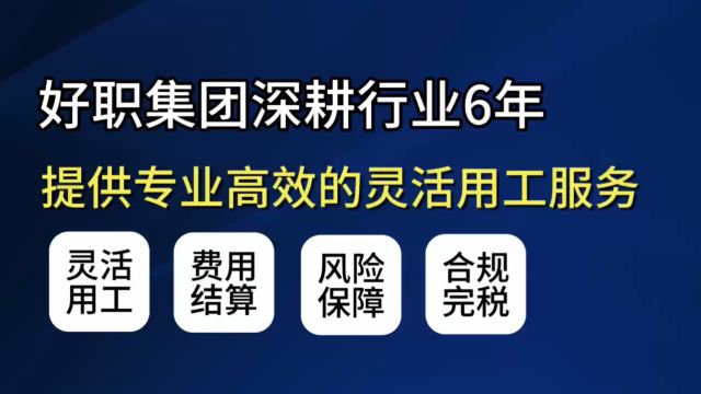 好职集团灵活用工平台优势展示