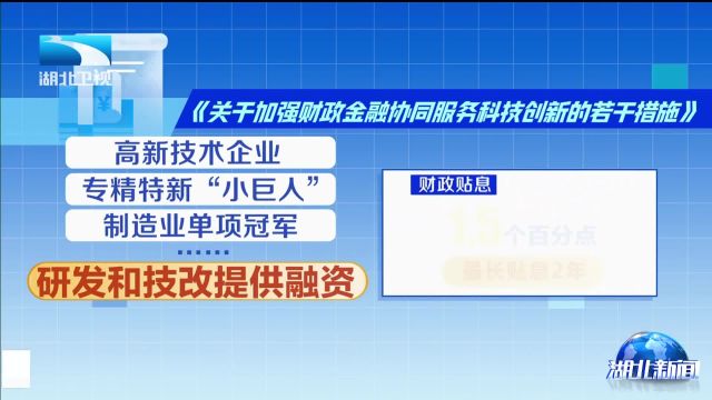 湖北计划提供500亿元专项贷款支持科创企业研发技改