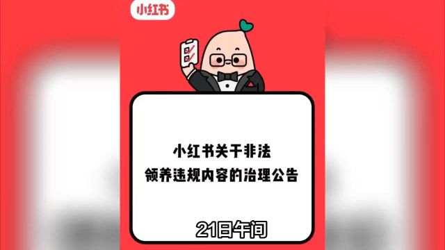 针对小红书非法领养内容,官方发布治理公告