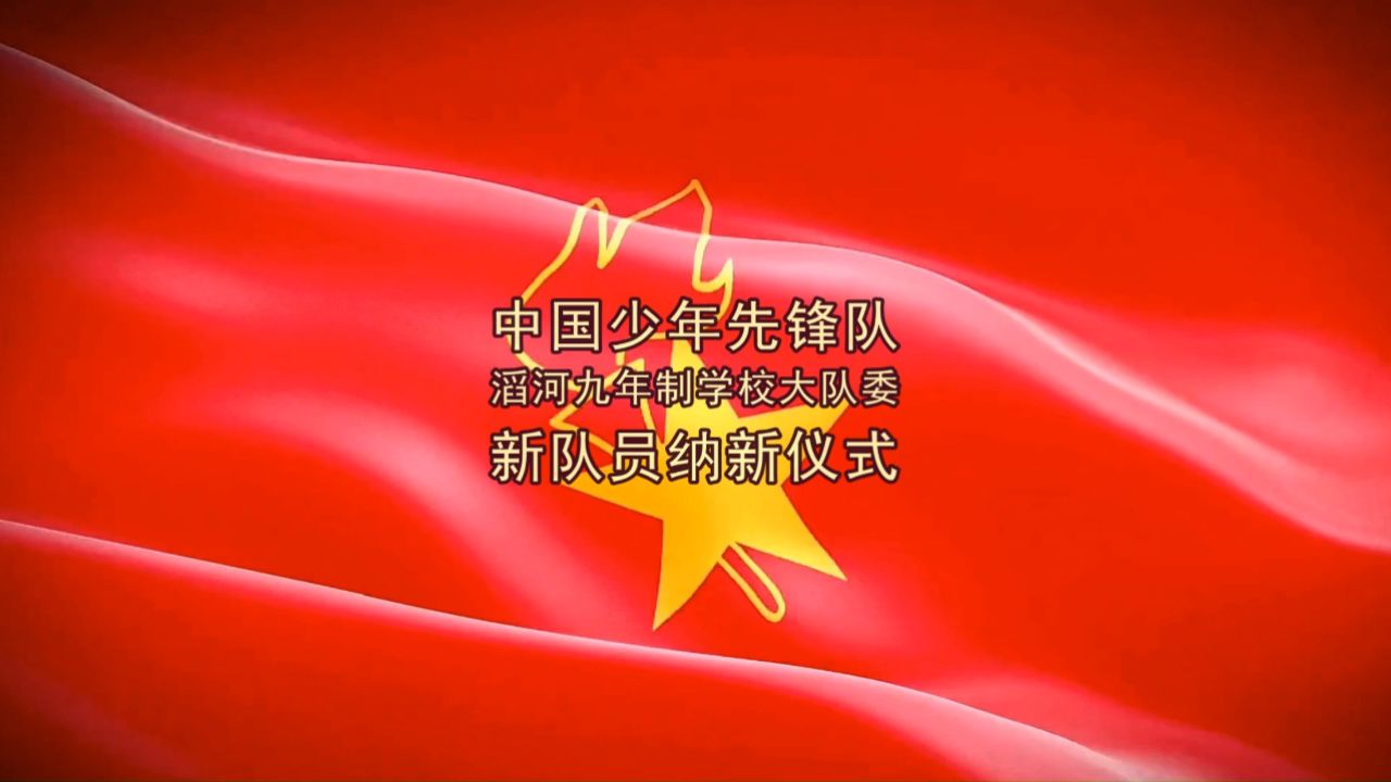 中国少年先锋队岚皋县滔河九年制学校大队委新队员纳新仪式