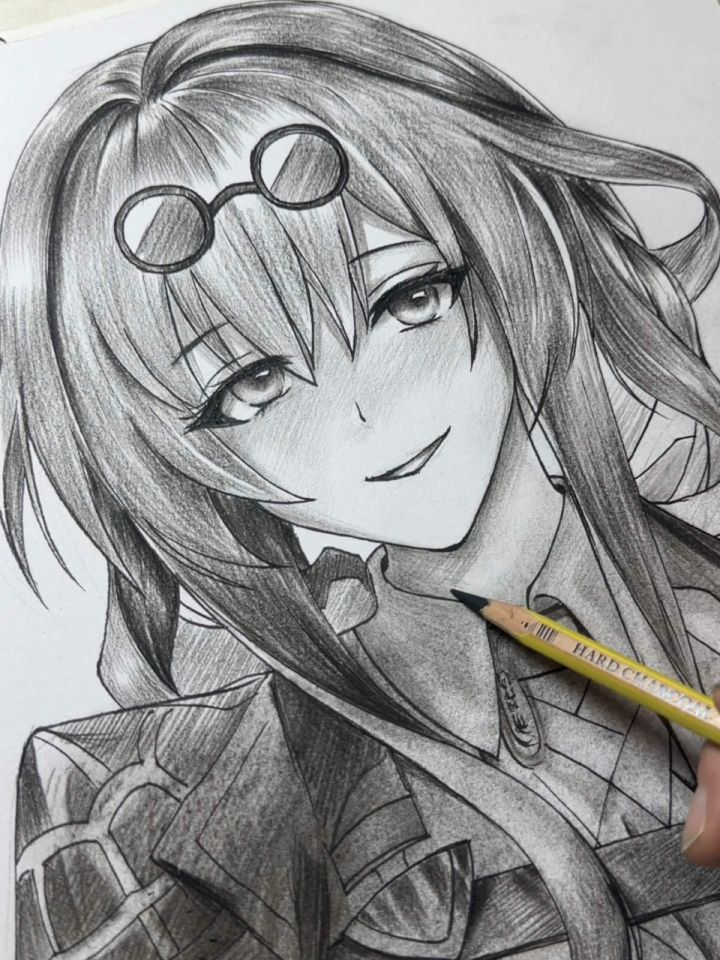 卡夫卡素描排线绘画完成版