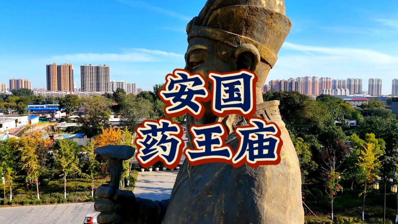 航拍河北,安国药王庙