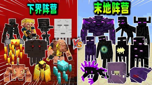 我的世界:下界生物阵营VS末地生物阵营,哪一方能获胜?_高清1080P在线观看平台_腾讯视频
