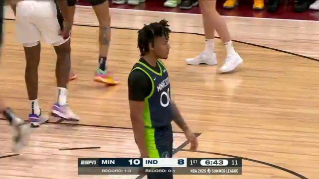 NBA夏季联赛：森林狼vs步行者第1节英文原声回放