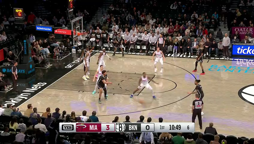 热火vs篮网 NBA常规赛：热火vs篮网第1节英文原声回放