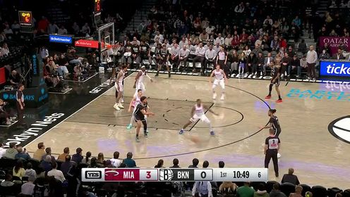 《布鲁克林篮网》NBA常规赛：热火vs篮网第1节英文原声回放