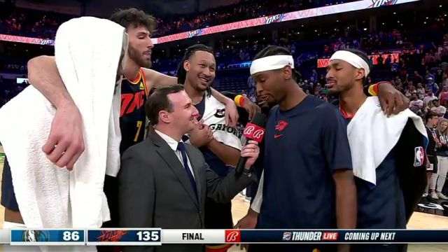 NBA常规赛：独行侠vs雷霆第4节英文原声回放