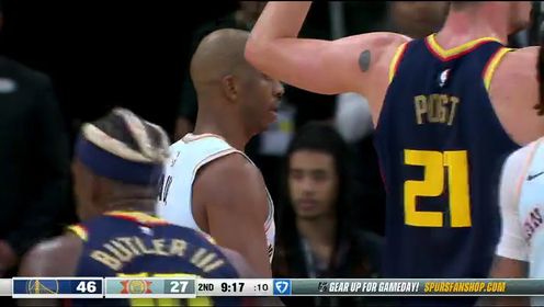 《圣安东尼奥马刺》NBA常规赛：勇士vs马刺第2节英文原声回放