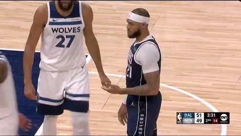 《NBA全场集锦》【回放】NBA常规赛：独行侠vs森林狼第2节英文原声回放