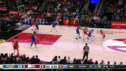 《NBA全场集锦》【回放】NBA常规赛：尼克斯vs老鹰第2节英文原声回放