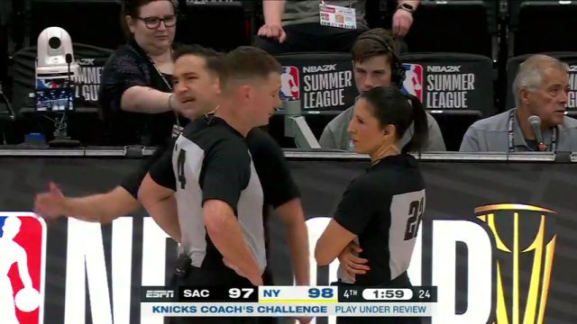 NBA夏季联赛：国王vs尼克斯第4节英文原声回放