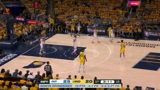 NBA季后赛：尼克斯vs步行者第1节中文解说回放
