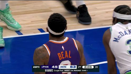 《NBA全场集锦》NBA季后赛：太阳vs森林狼G1第2节中文解说回放