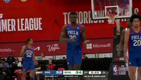 《波士顿凯尔特人》【回放】NBA夏季联赛：76人vs凯尔特人英文原声全场回放