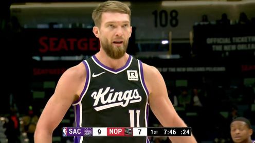 《NBA全场集锦》NBA常规赛：国王vs鹈鹕第1节英文原声回放