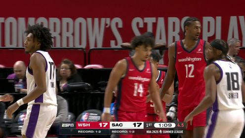 《NBA全场集锦》擎天白玉柱！琼斯强杀篮下欲上篮取分 萨尔遮天蔽日送正面大帽