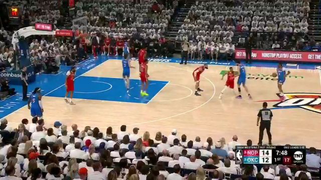 NBA季后赛：鹈鹕vs雷霆第1节中文解说回放