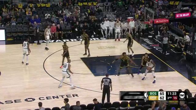 NBA常规赛：凯尔特人vs勇士英文原声全场回放