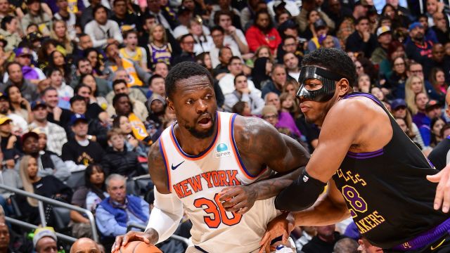 尼克斯114-109湖人 兰德尔与布伦森合砍56分送湖人两连败