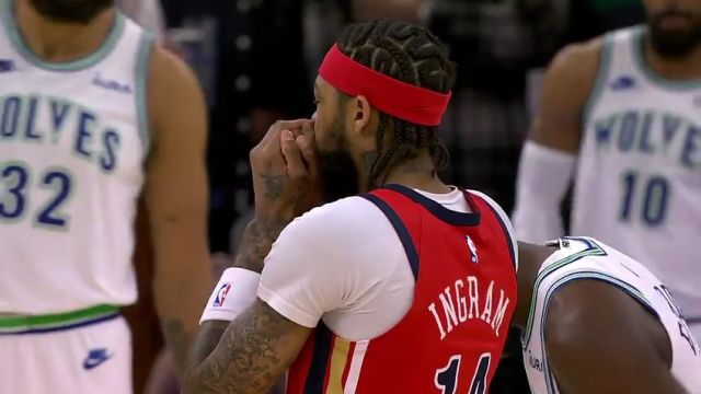 NBA常规赛：鹈鹕vs森林狼第1节英文原声回放