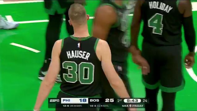 NBA常规赛：76人vs凯尔特人第1节中文解说回放