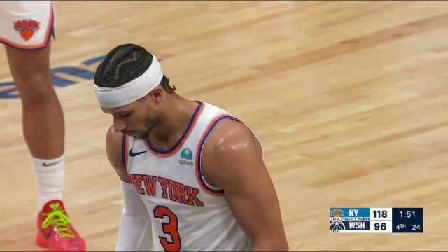 NBA常规赛：尼克斯vs奇才第4节英文原声回放
