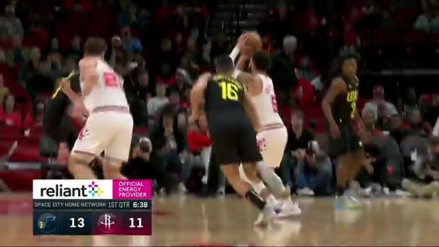 NBA常规赛：爵士vs火箭第1节中文解说回放