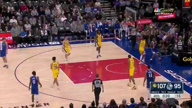 NBA常规赛：步行者vs国王第4节中文解说回放