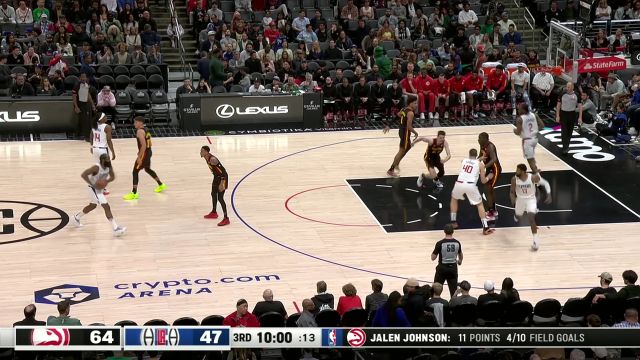 一二三次再来一次！乔治接哈登分球连续三分命中