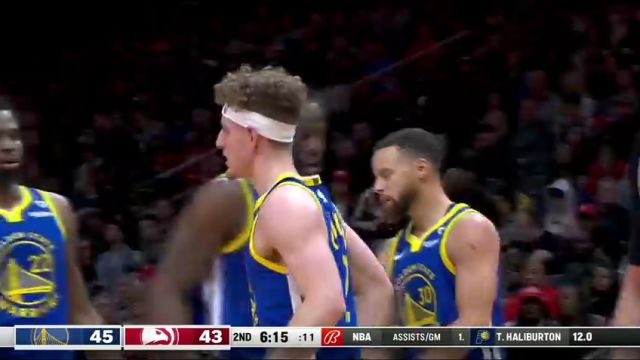 NBA常规赛：勇士vs老鹰英文原声全场回放