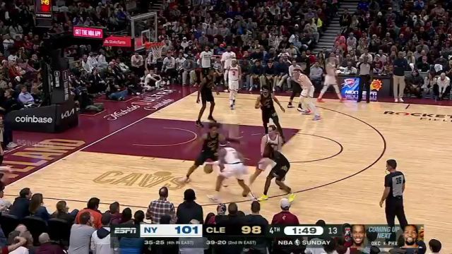 NBA常规赛：尼克斯vs骑士第4节中文解说回放