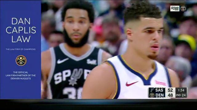 NBA常规赛：马刺vs掘金第2节中文解说回放