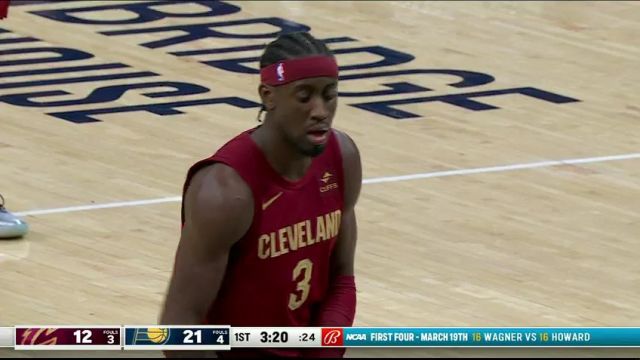 NBA常规赛：骑士vs步行者第1节英文原声回放