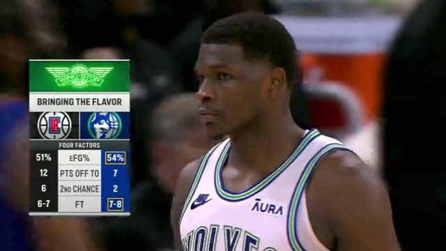 NBA常规赛：快船vs森林狼第3节英文原声回放