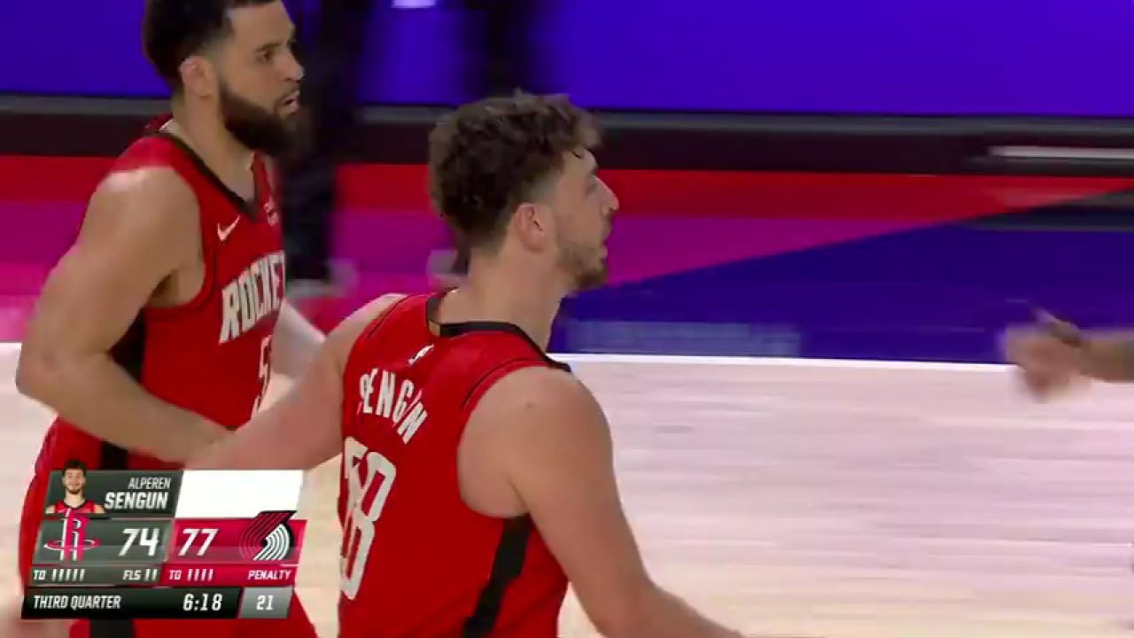 nba常规赛:火箭vs开拓者中文解说全场回放