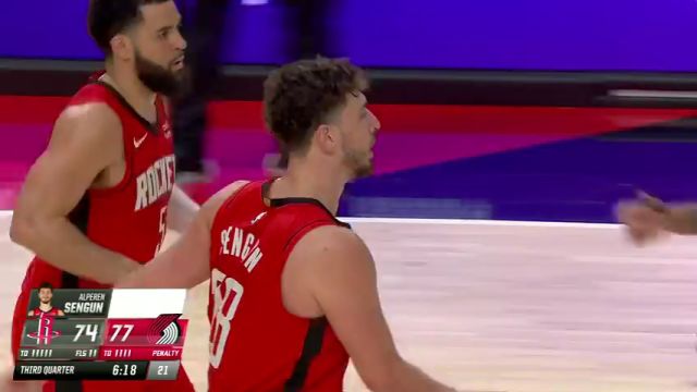NBA常规赛：火箭vs开拓者中文解说全场回放