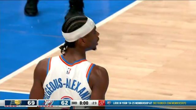 NBA常规赛：步行者vs雷霆第3节英文原声回放