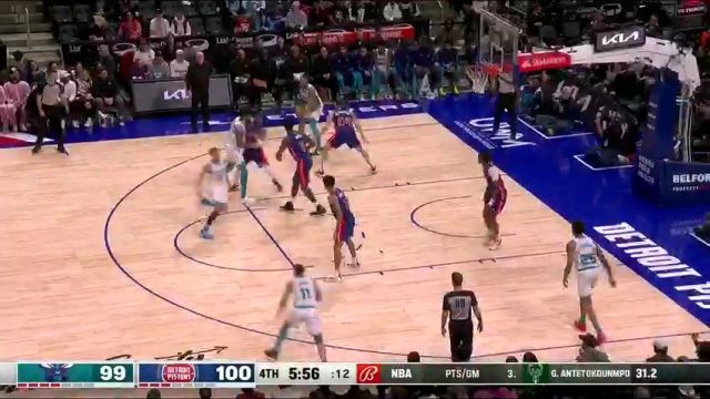 黄蜂vs活塞第4节英文原声回放