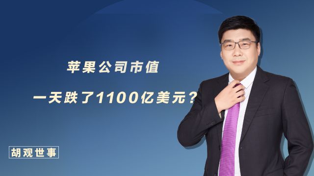 苹果公司遭起诉,市值一天跌了1100亿美元!