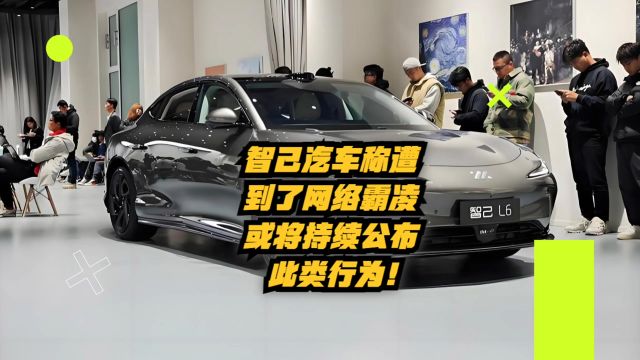 智己汽车称:遭到了网络霸凌,或将持续公布此类行为!