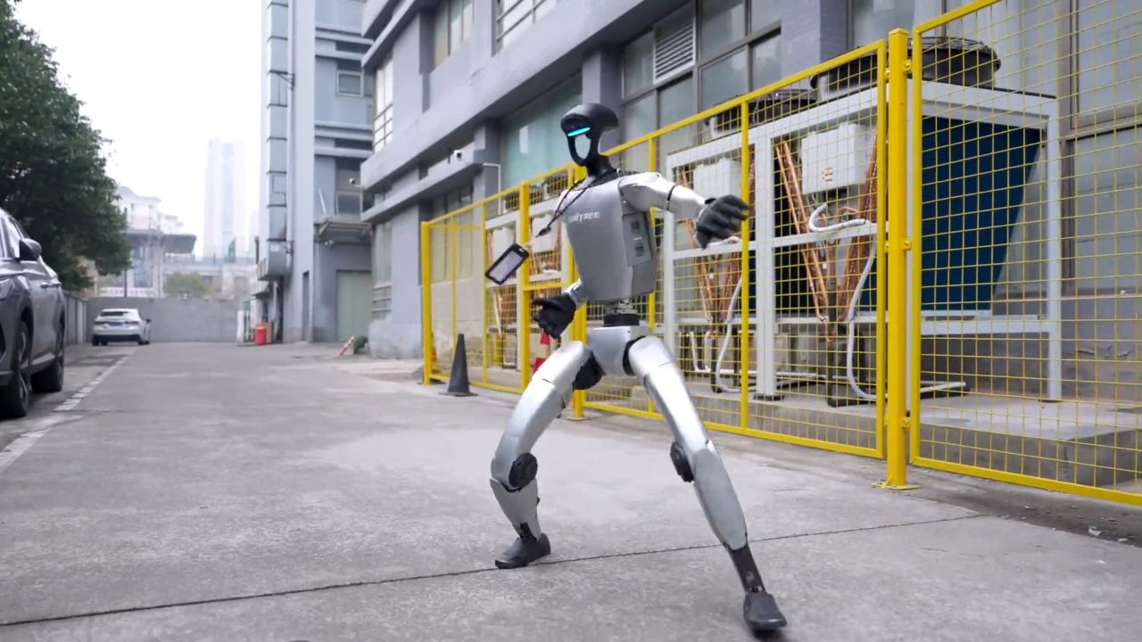 功夫BOT!宇树科技G1机器人大秀武打动作:任意动作任意学_高清1080P在线观看平台_腾讯视频