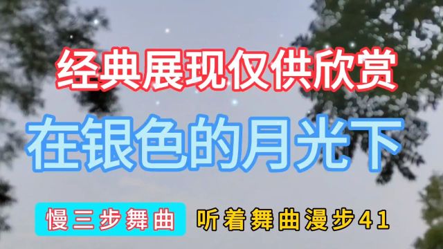 听着舞曲散步:在银色的月光下,慢三步舞曲,经典展现仅供欣赏41