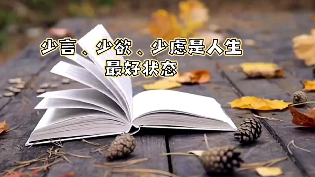 少言、少欲、少虑是人生最好状态