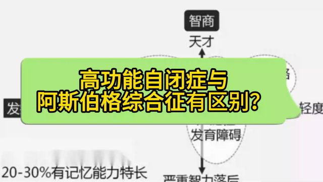 高功能自闭症与阿斯伯格综合征有区别吗?