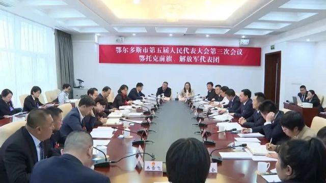 杜汇良参加市五届人大三次会议鄂托克前旗、解放军代表团审议