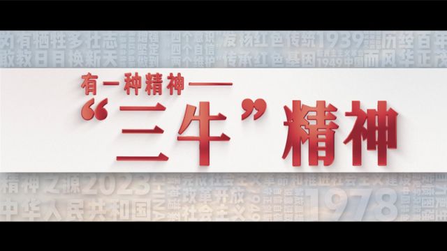 有一种精神|发扬“三牛”精神,开拓奋斗勇往直前