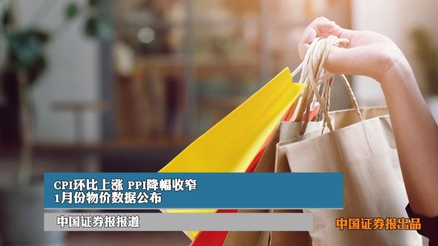 CPI环比上涨 PPI降幅收窄 1月份物价数据公布!