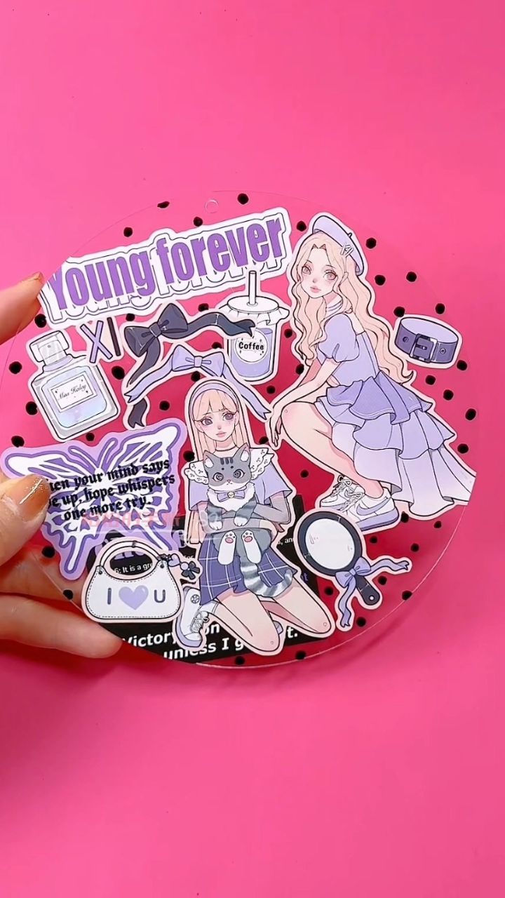 咕卡 少女海莉 贴纸 纸质diy 创意手工
